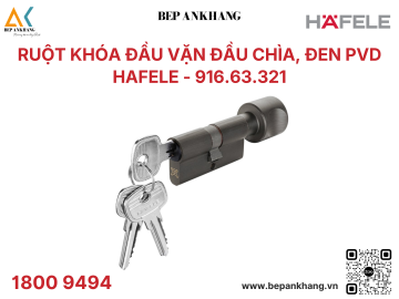 Ruột khóa cửa phòng Hafele màu Graphite Black 916.63.321 - Màu đen - Size 61mm